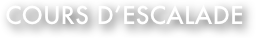 Cours d’escalade